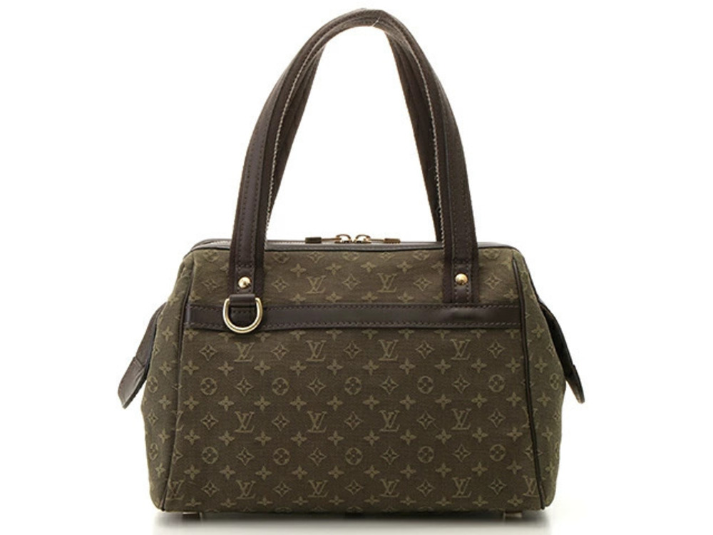 LOUIS VUITTON Josephine Monogram Khaki Green Handbag Canvas